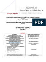 Maestria en Neuropsicologia Clinica Cohorte I