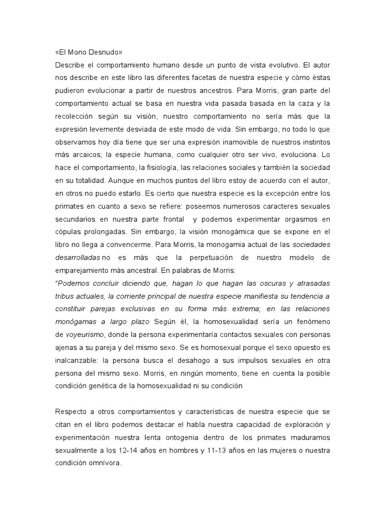 RESUMEN DEL LIBRO EL MONO DESNUDO visual data 6