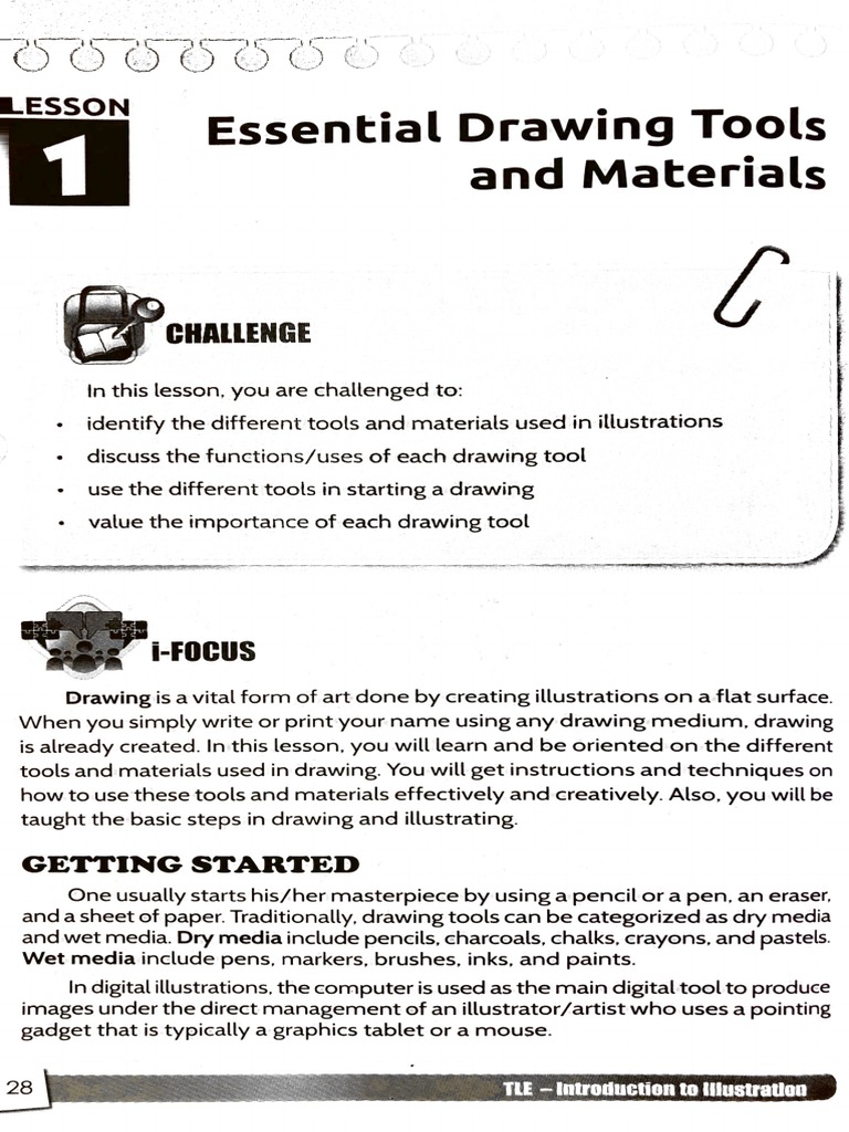Essential Drawing Tools PDF