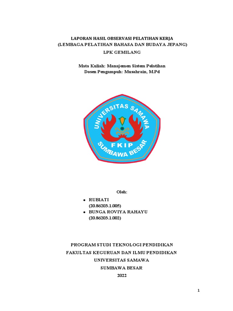 Lpk Pelatihan Pdf