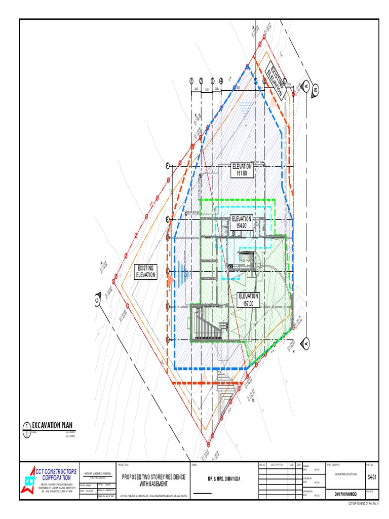 Excavation Plan for Two-Storey Residence | PDF