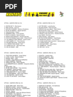 Lista de Karaoke Kantatu