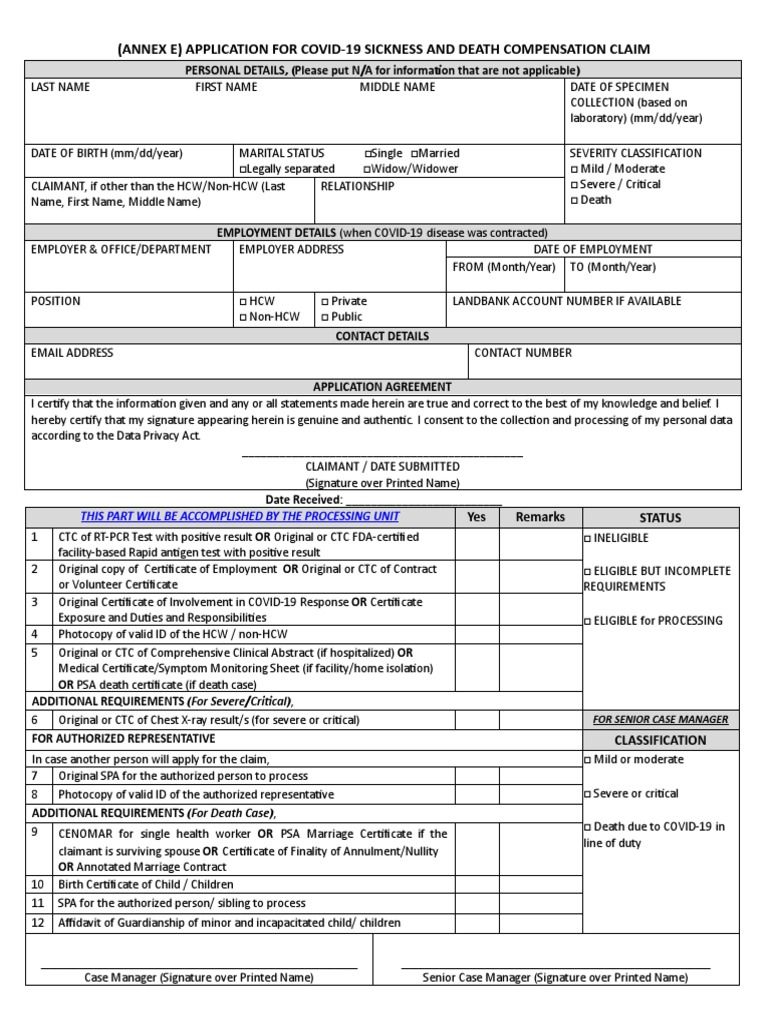 Application Form PDF Annulment
