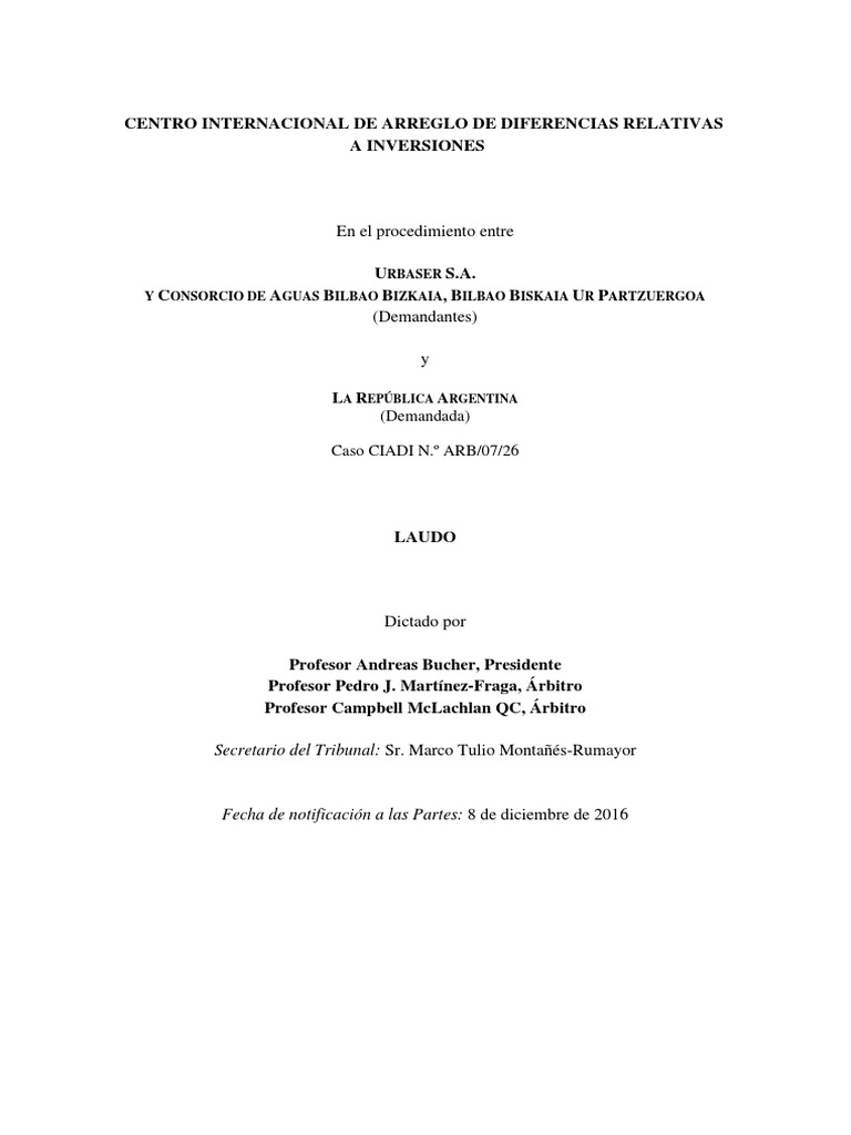 Icsid Case No. Arb021