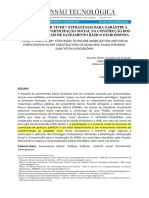 Estratégias participativas para construção de planos municipais de saneamento básico em Rondônia