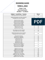 Rooming Guide CONFIRMED - Term 2, 2022 Exam