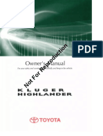 Manual Toyota Kluger (2008) (426 páginas)