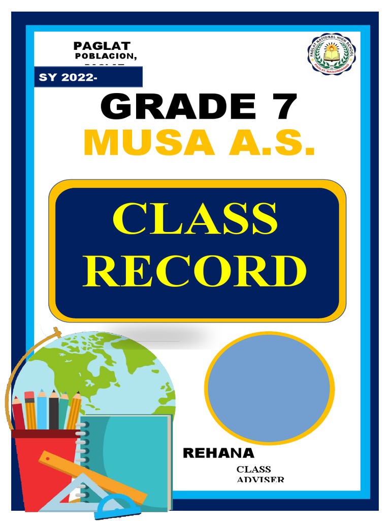 Cover page class record pdf