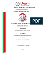 Clasificacion de Terracerías y Vías