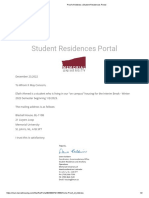 Proof of Address - Student Residences Portal