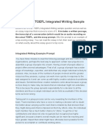 Integrated Writing Sample