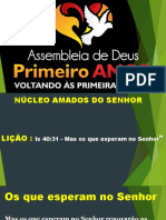 Lição Aqueles Que Esperam No Senhor