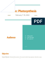 4th Bio Option 3 Lesson Plan-Photosynthesis