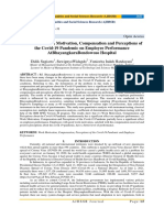 The Role of Work Motivation, Compensation and Perceptions of The Covid-19 Pandemic On Employee Performance AtBhayangkaraBondowoso Hospital