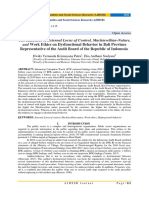 The Influence of External Locus of Control, Machiavellian-Nature, Representative of The Audit Board of The Republic of Indonesia