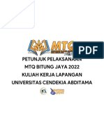 Petunjuk Pelaksanaan MTQ Bitung Jaya