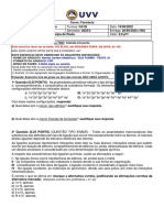 TESTE 1 - Química Inorgânica - FA1N 2022-2
