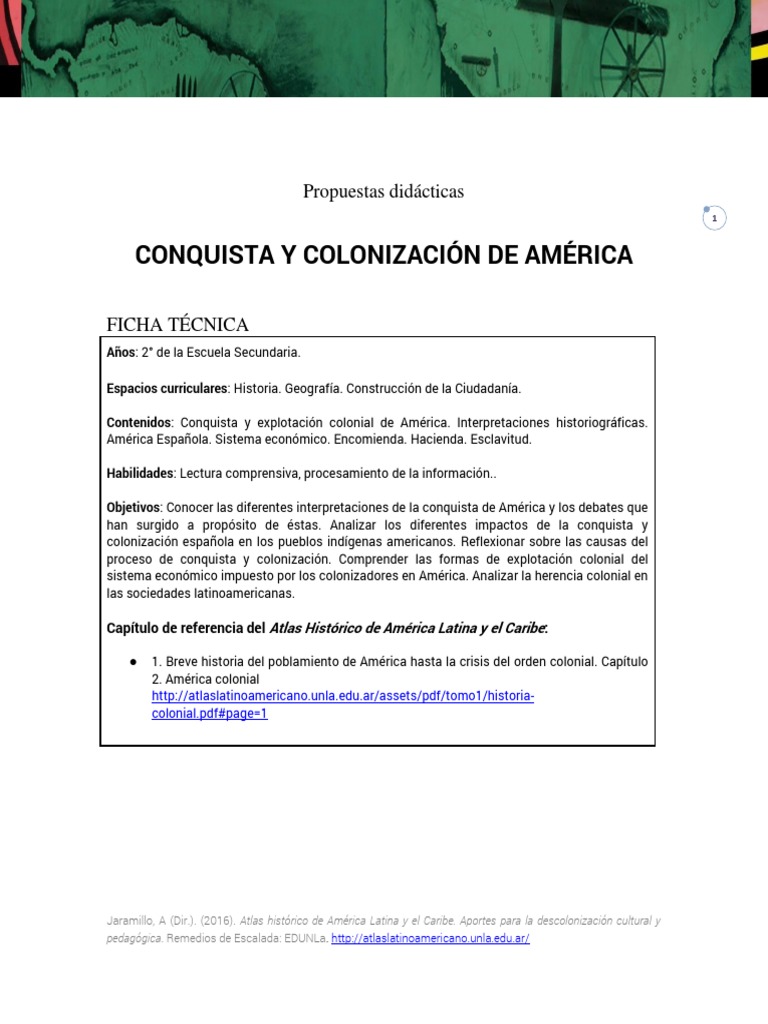 Secuencia Didactica Conquista y Colonizacion de America | PDF ...