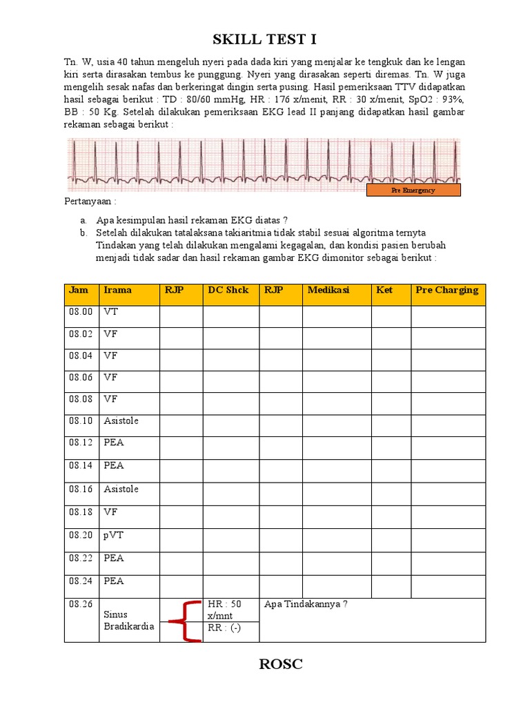 Skill Test ACLS | PDF