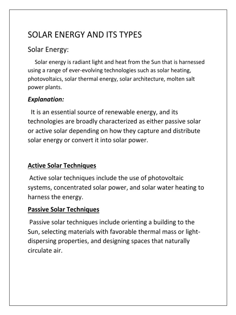 Solar Energy | PDF | Solar Power | Solar Energy