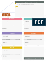 Planner Semanal de Trabalho Por Periodo