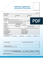 Application Form - UG & PG