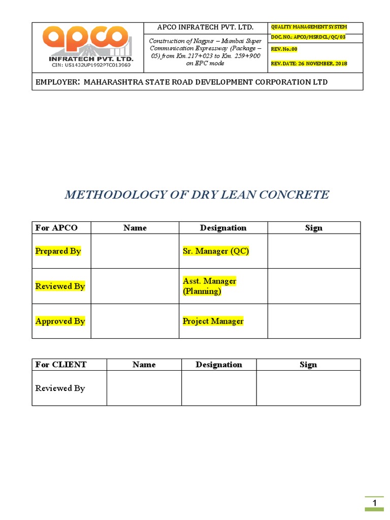 DLC Methodology - Nagpur Mumbai | PDF | Concrete | Construction Aggregate
