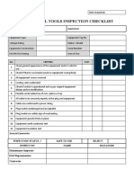 Electrical Tools Inspection Checklist