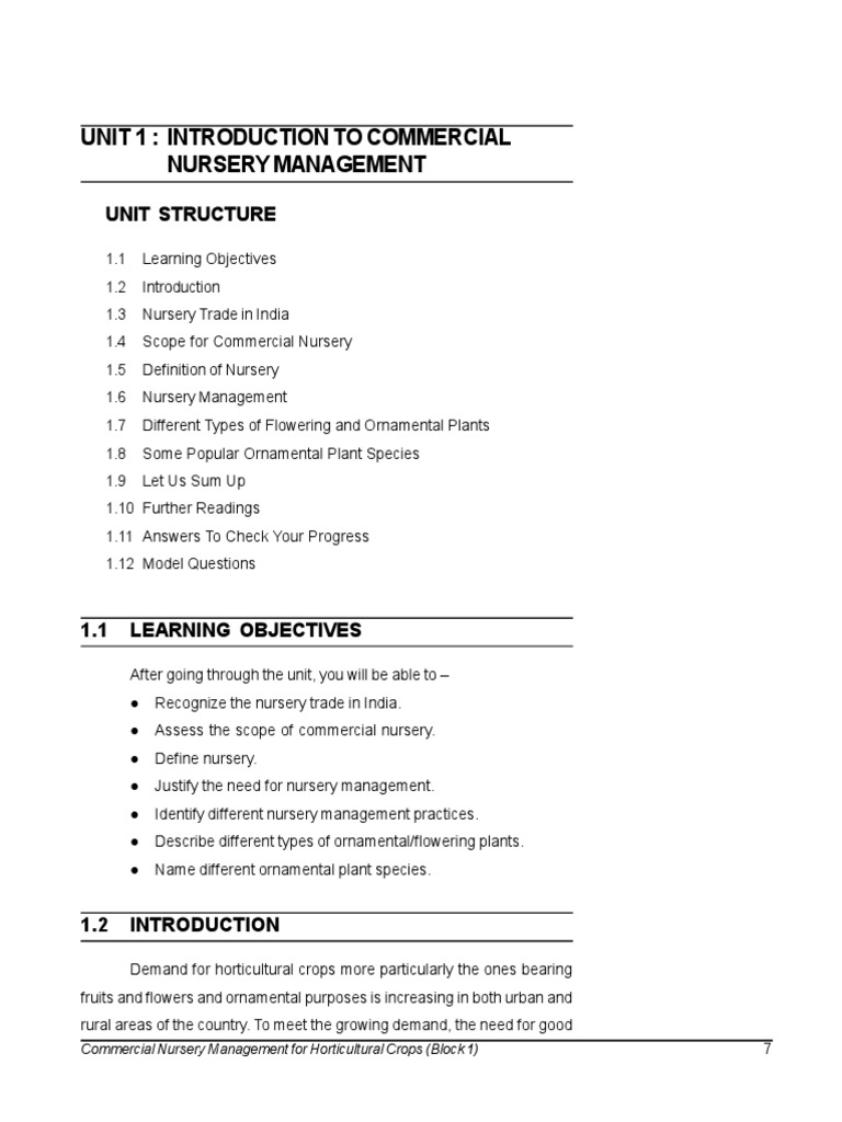 Commercial Nursery Management Overview | PDF | Plant Nursery | Grafting