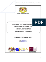 GUIDELINE FOR REGISTRATION OF DRUG-MEDICAL DEVICE AND MEDICAL DEVICE-DRUG COMBINATION PRODUCTS 4th Edition - 6th October 2021