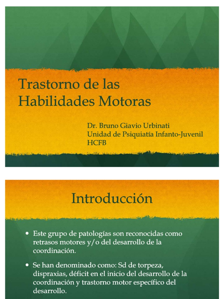 Trastorno de Las Habilidades Motoras