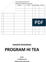 Senarai Kehadiran Program Hi Tea