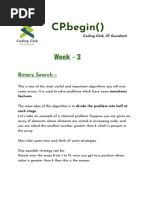 CP - Begin Week3