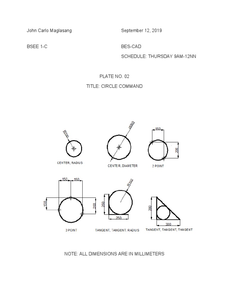 An introduction to using circle commands in computer aided design a