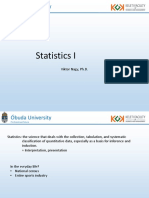 Statistics I