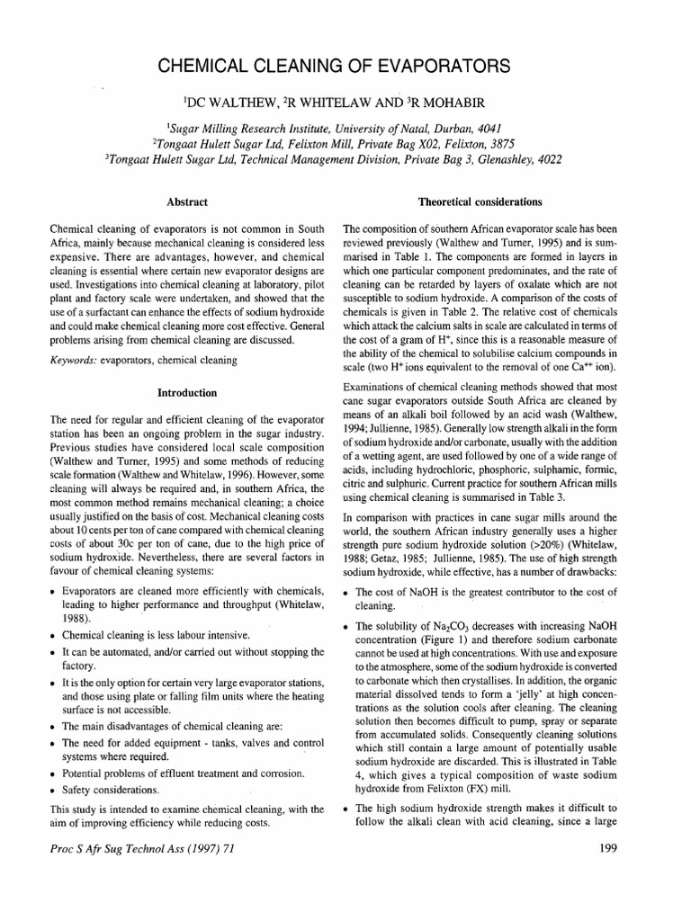 1997 Walthew Chemical Cleaning of Evaporators PDF