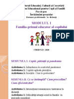 MODULUL 1. Familia - Primul Educator Al Copilului