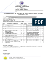 English 8 First Periodical Exam 2022-2023