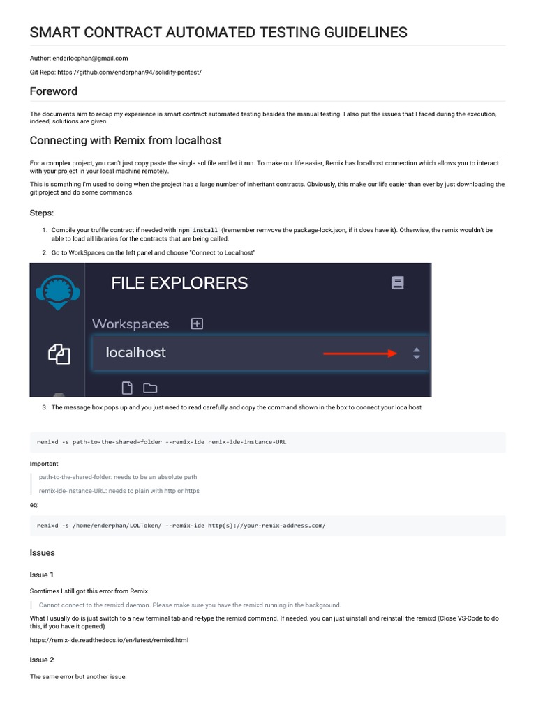 Smart Contract Testing Guidelines | PDF | Security | Computer Security