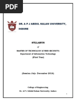 MTech Cyber I and II Sem Syllabus