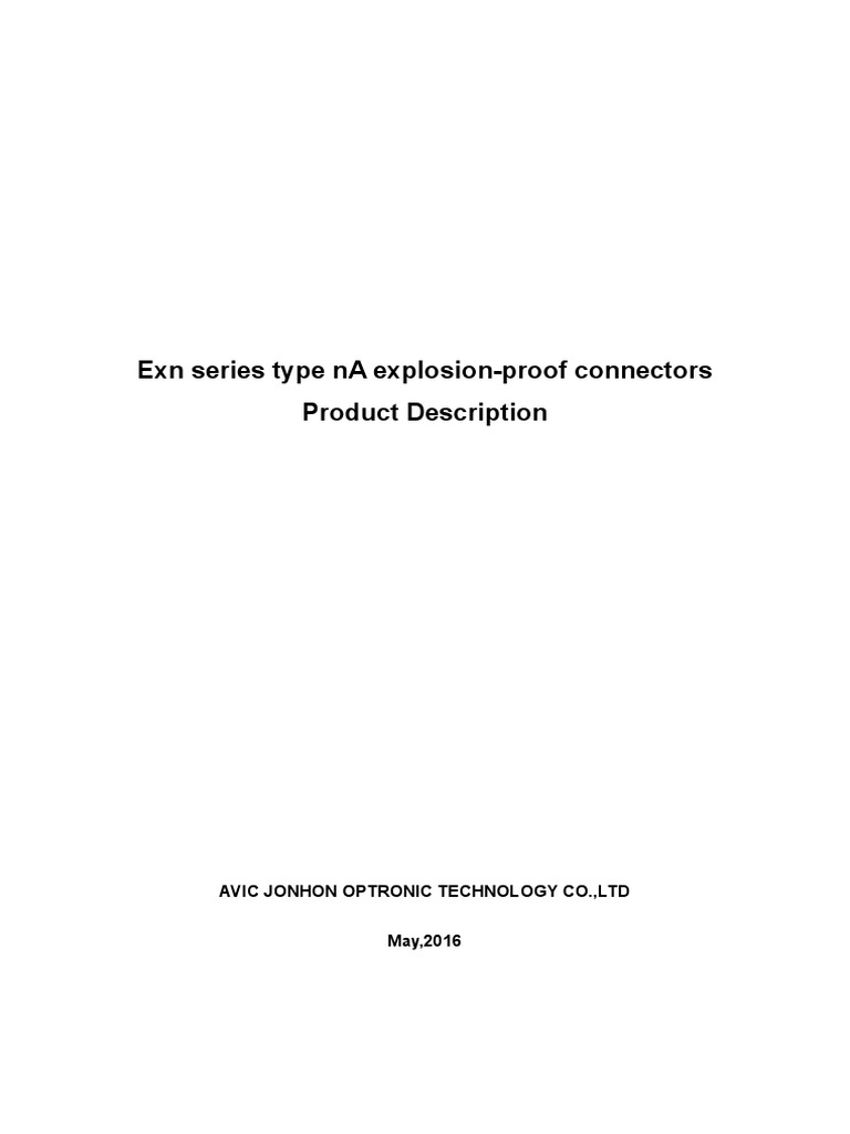 Exn Series Explosion-Proof Connectors | PDF | Electrical Connector | Ac ...