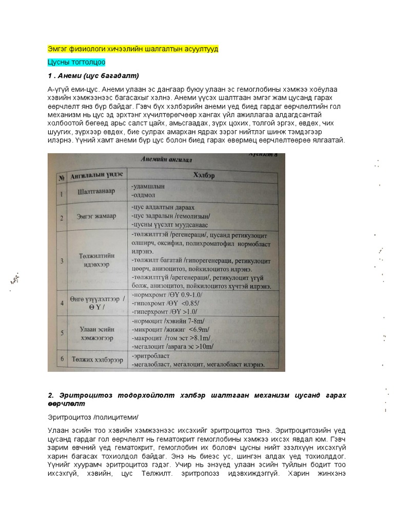 Эмгэг физиологи хичээлийн шалгалтын асуултууд | PDF