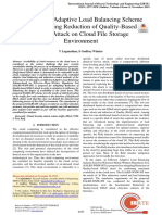 An Efficient Adaptive Load Balancing Scheme For Mitigating Reduction of Quality-Based DDOS Attack On Cloud File Storage Environment