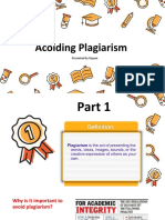 Avoiding Plagiarism