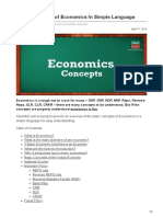 Basic Concepts of Economics in Simple Language