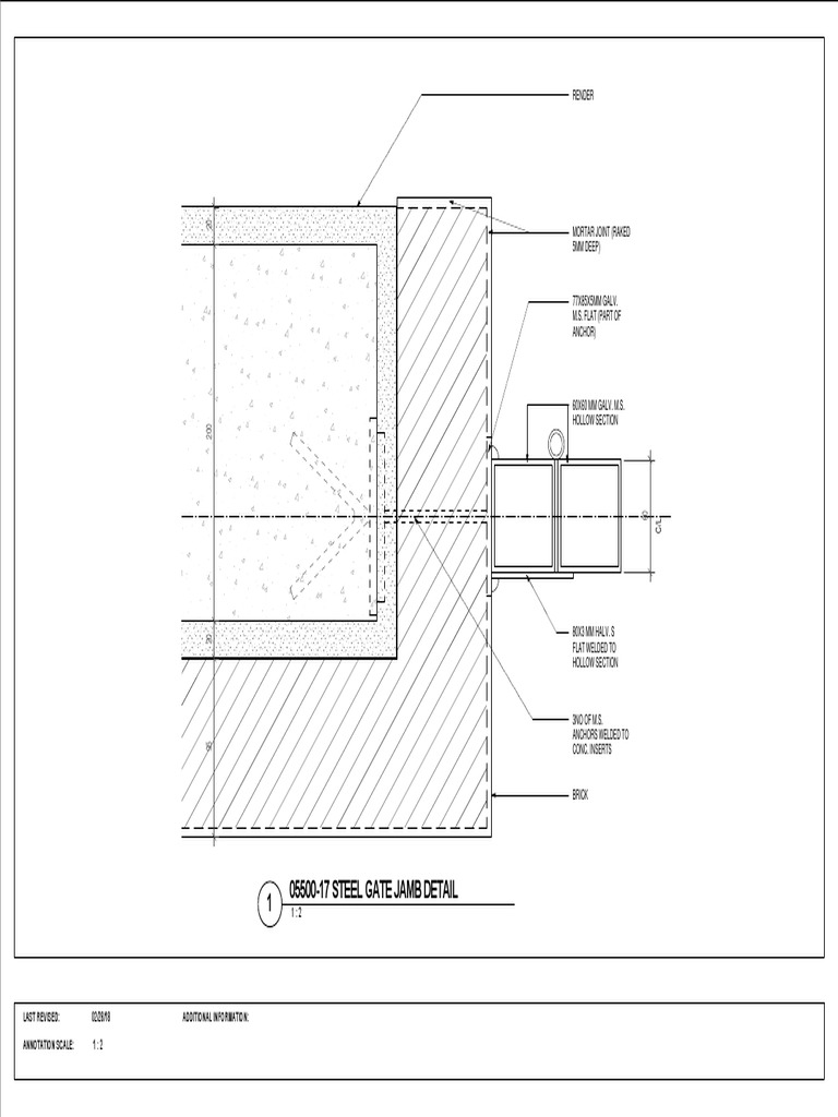 05500-17 Steel Gate Jamb Detail | PDF