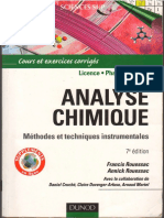 Analyse Chimique Methodes Et Techniques Instrumentales .