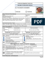 CPDD 17 Resume of Resource Person