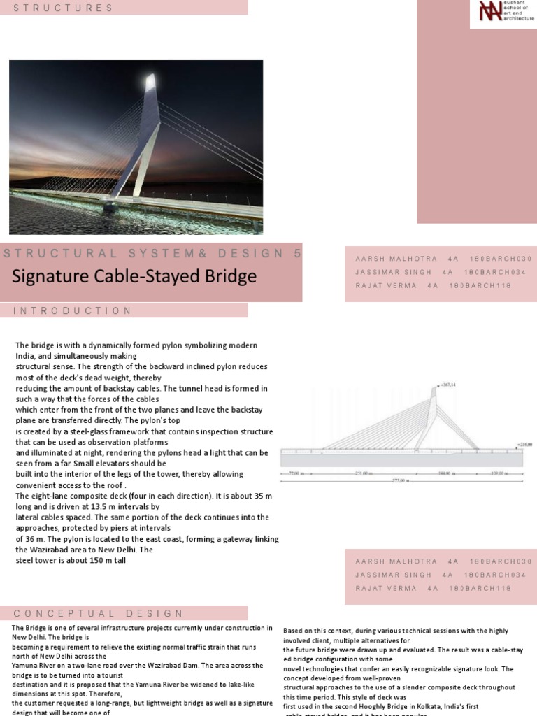 Cable Stayed Bridge PDF Deep Foundation Bridge