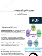 EDS 111 WK 3 Entrepreneurship Process